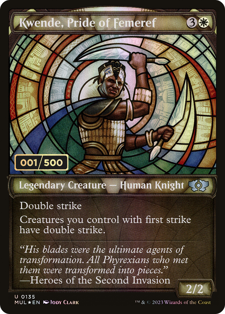 Kwende, Pride of Femeref (Serial Numbered) (MUL-135Z) - Multiverse Legends: (Showcase) Foil