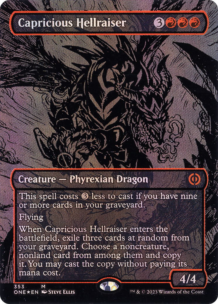 Capricious Hellraiser (Oil Slick Raised Foil) [ONE - 353]