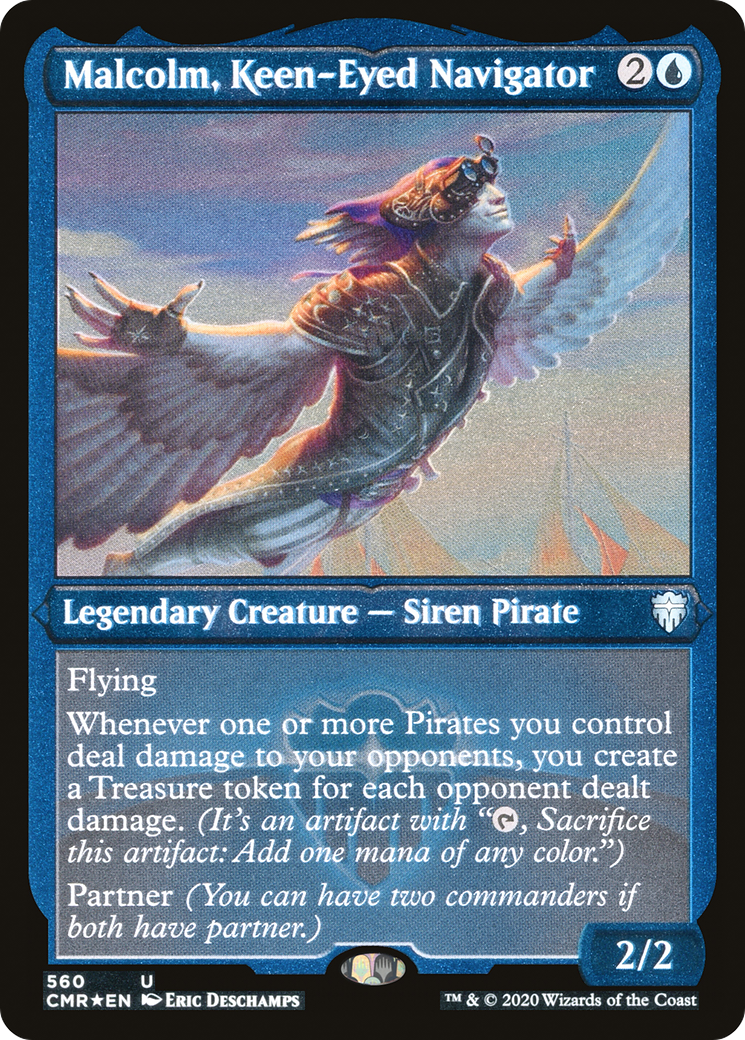 Malcolm, Keen-Eyed Navigator (Foil Etched) [CMR - 560]