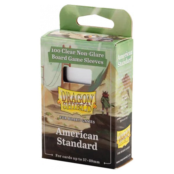 Dragon Shield: Clear Non-Glare Board Game Sleeves - American Standard (100ct)