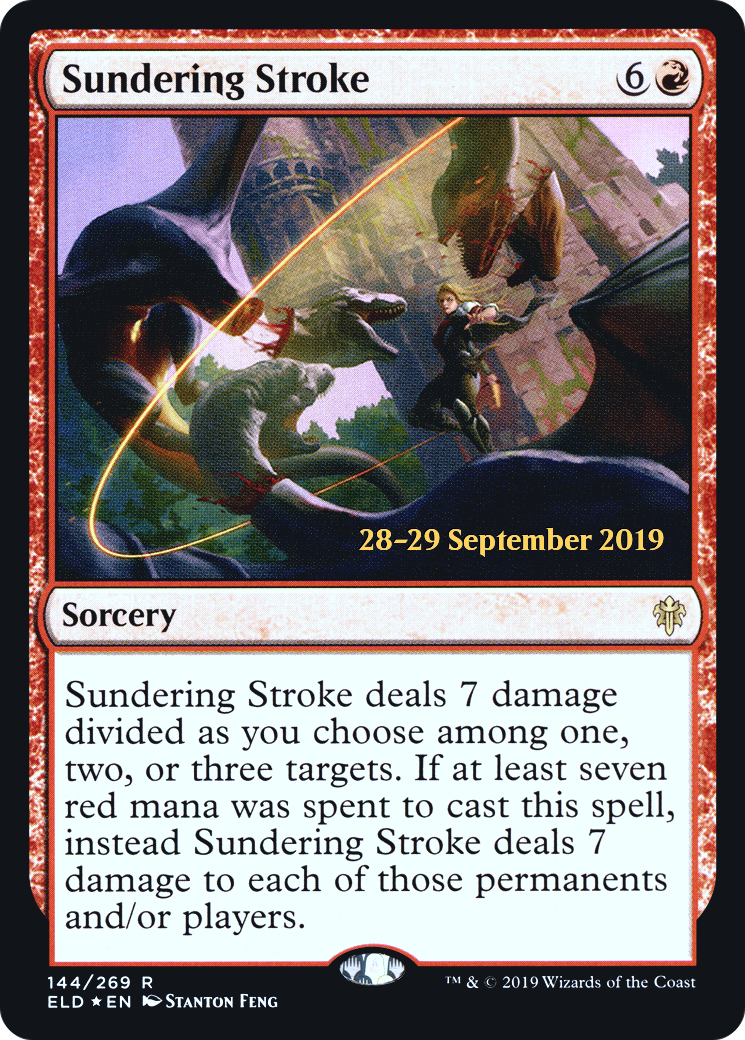 Sundering Stroke (PRE-144) - Throne of Eldraine Promos Foil