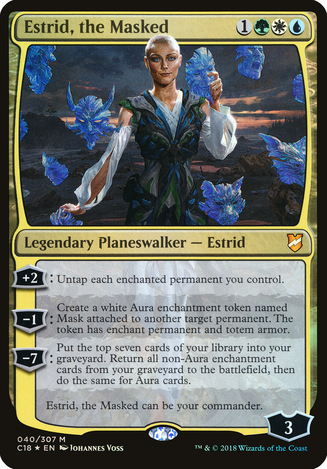 Estrid, the Masked (Commander 2018) [OVER - 40]