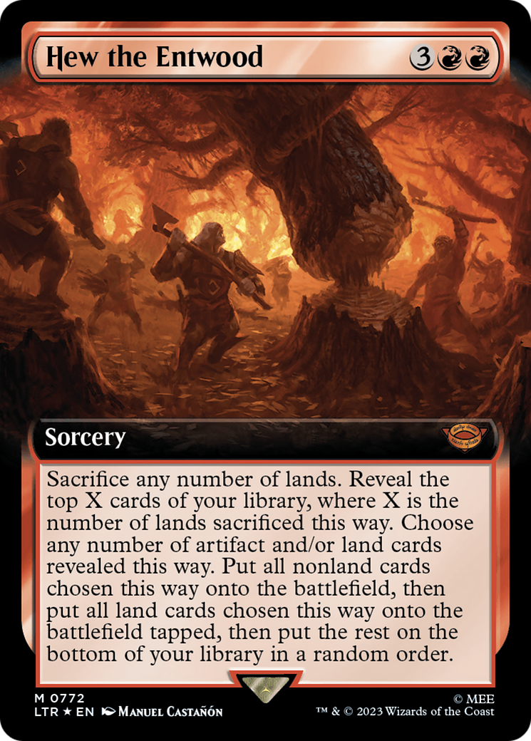 Hew the Entwood (Extended Art) (Surge Foil) [LTR - 772]