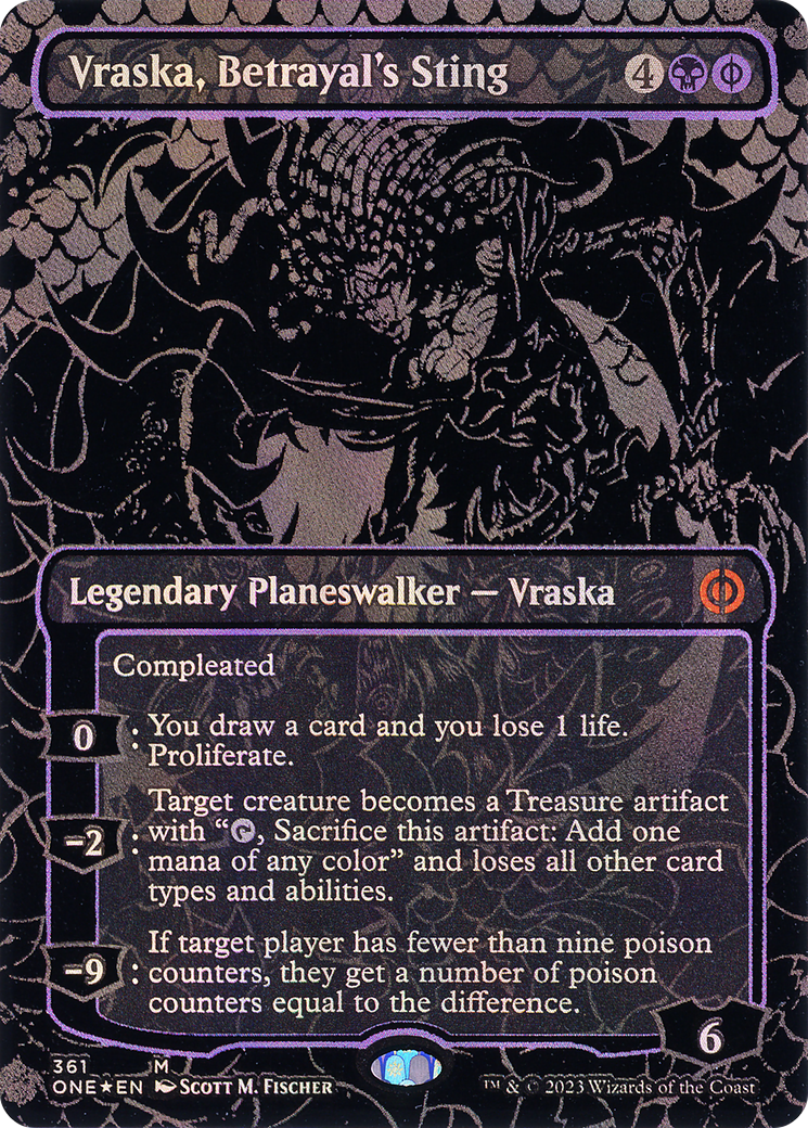 Vraska, Betrayal's Sting (Oil Slick Raised Foil) [ONE - 361]