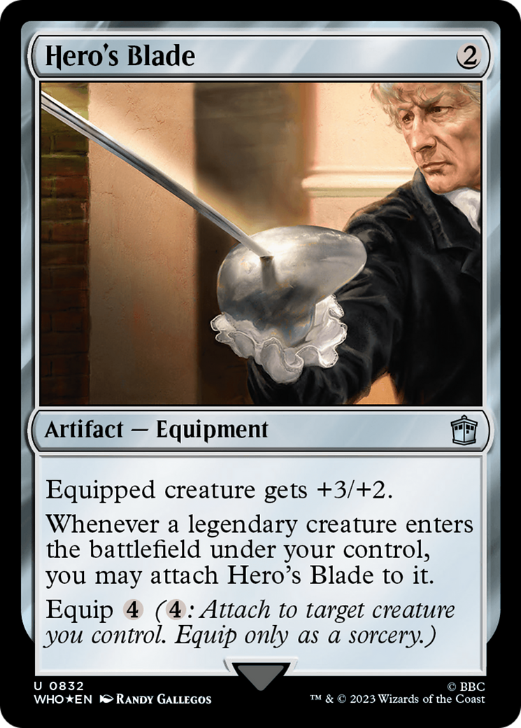 Hero's Blade (Surge Foil) (WHO-832) - Doctor Who Foil