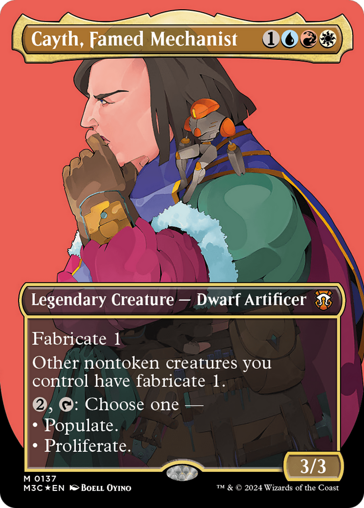 Cayth, Famed Mechanist (Borderless) (Ripple Foil) [M3C - 137]