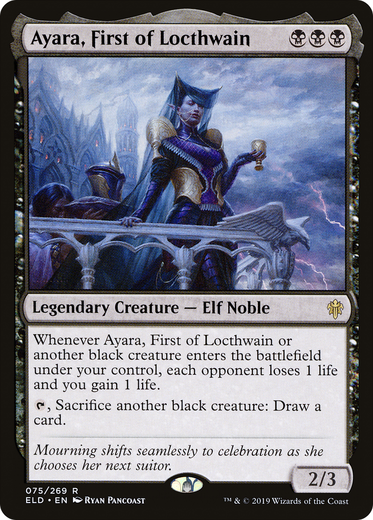 Ayara, First of Locthwain (ELD-075) - Throne of Eldraine Foil