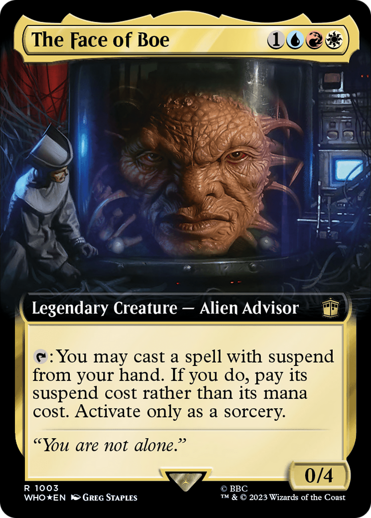 The Face of Boe (Extended Art) (Surge Foil) (WHO-1003) - Doctor Who: (Extended Art) Foil