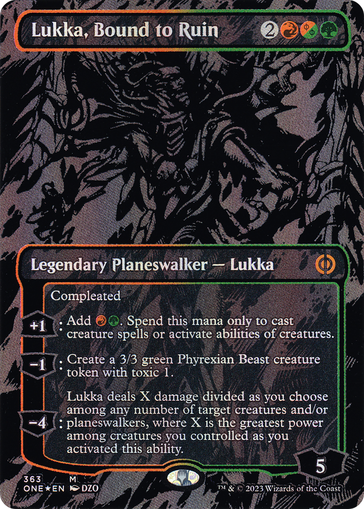 Lukka, Bound to Ruin (Oil Slick Raised Foil) [ONE - 363]