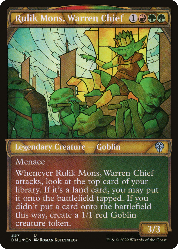 Rulik Mons, Warren Chief (Textured Foil) [DMU - 357]
