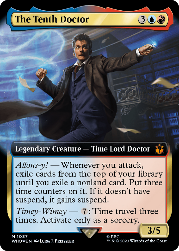 The Tenth Doctor (Extended Art) (Surge Foil) (WHO-1037) - Doctor Who: (Extended Art) Foil