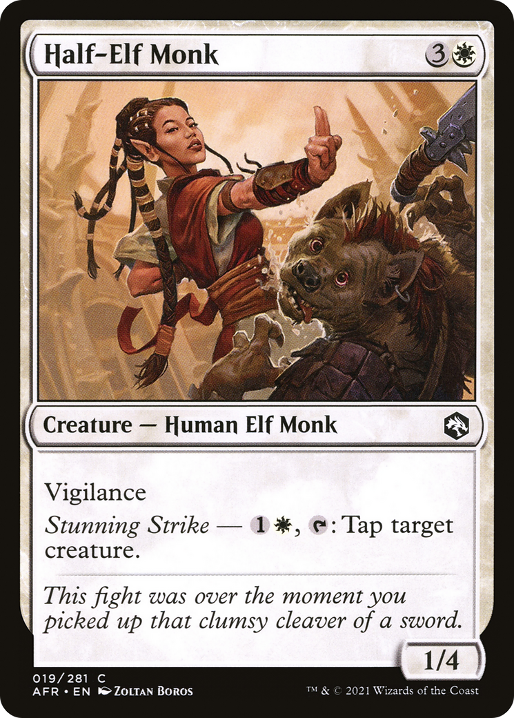 Half-Elf Monk [AFR - 19]