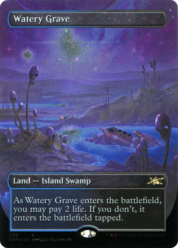 Watery Grave (Borderless) (Galaxy Foil) [UNF - 529]