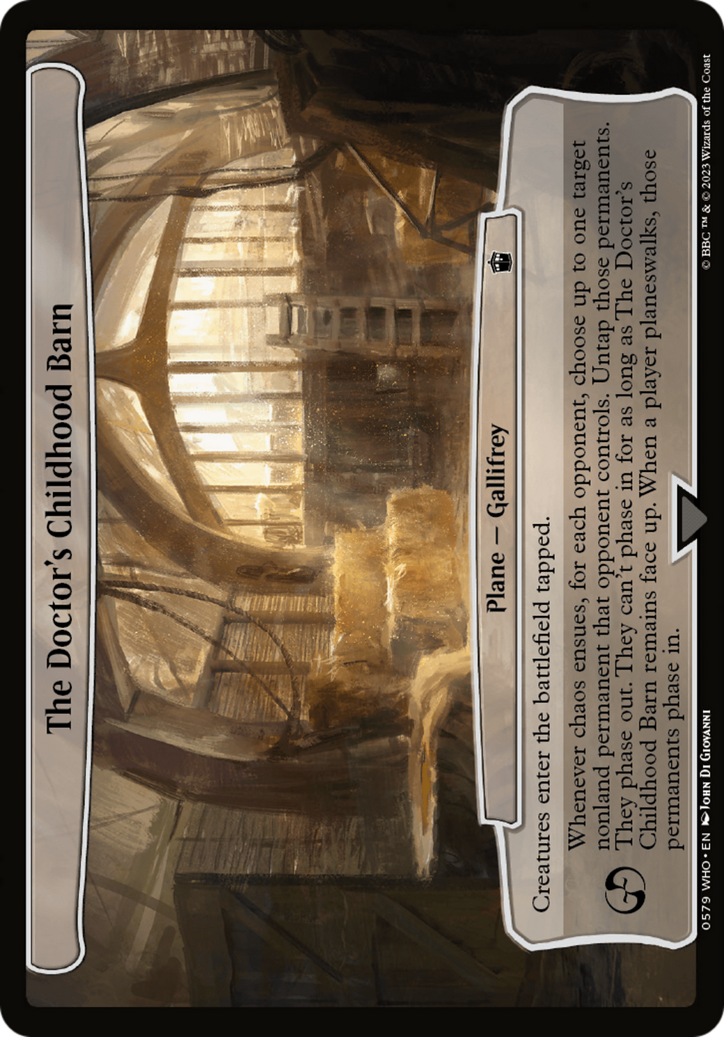 The Doctor's Childhood Barn [WHO - 579]