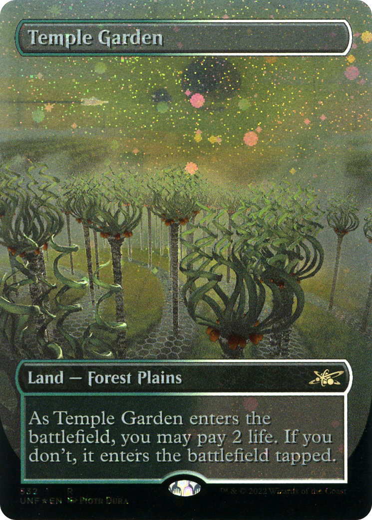 Temple Garden (Borderless) (Galaxy Foil) [UNF - 532]