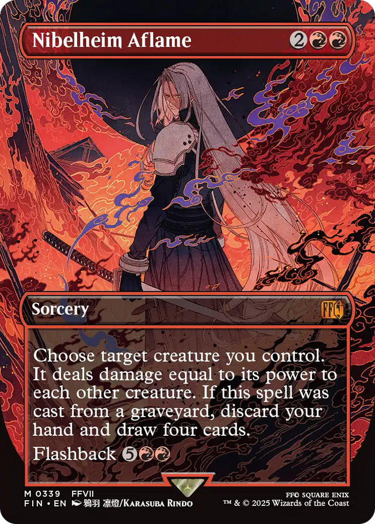 Nibelheim Aflame (Borderless) (FIN-339) - FINAL FANTASY Foil