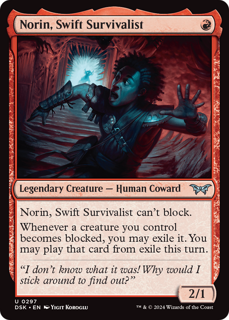 Norin, Swift Survivalist (0297) (DSK-297) - Duskmourn: House of Horror Foil