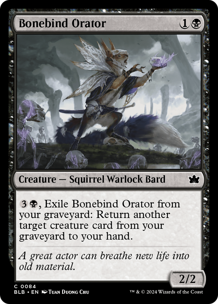 Bonebind Orator (BLB-084) - Bloomburrow Foil