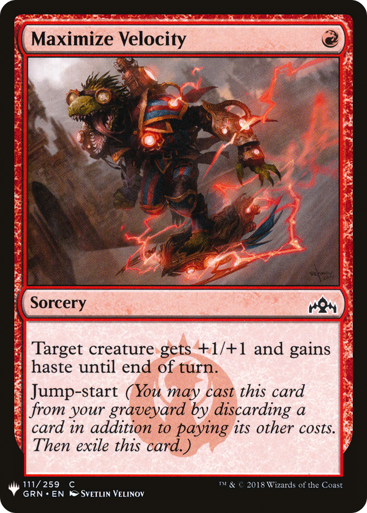 Maximize Velocity [LIST - 111]