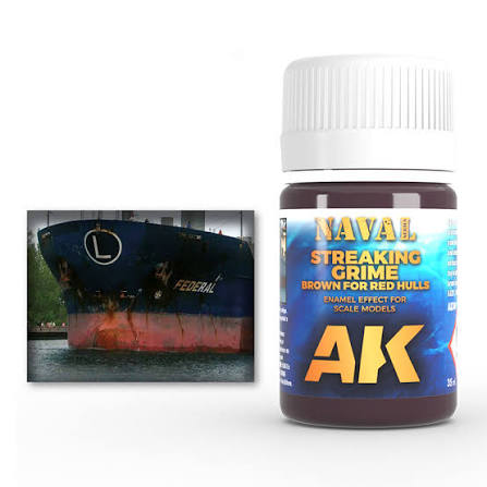 AK Interactive Brown Streaking Grime For Red Hulls