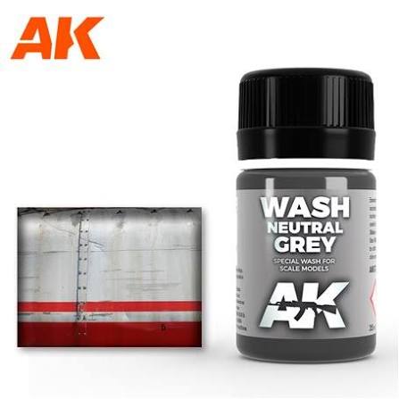 AK Interactive Neutral Grey For White/Black Wash