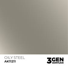 AK Interactive 3G Acrylic Oily Steel 17ml