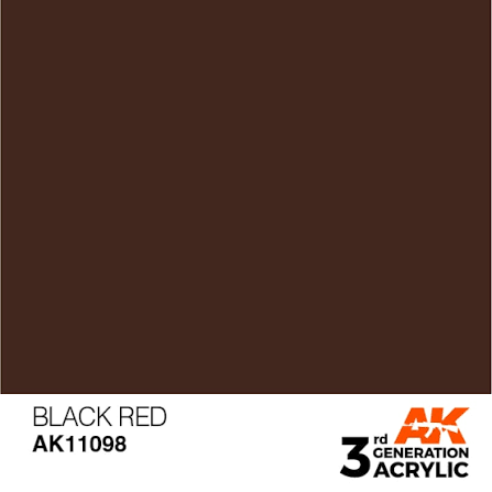 AK Interactive 3G Acrylic Black Red 17ml