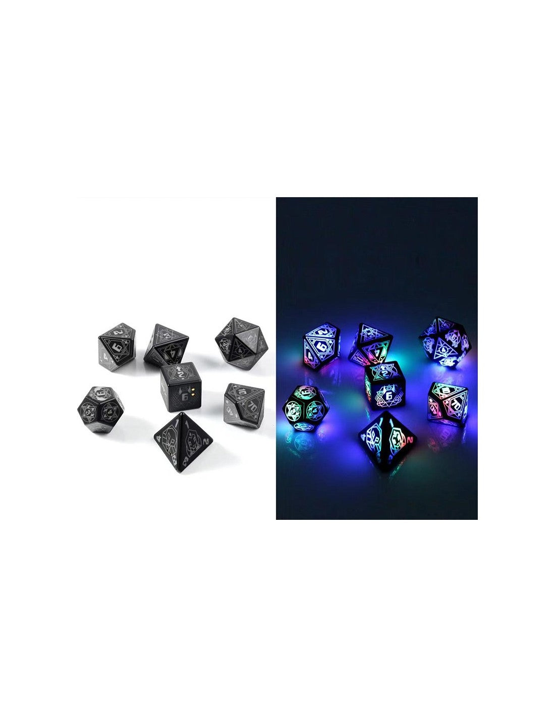LED Dice Set (7) - Retro