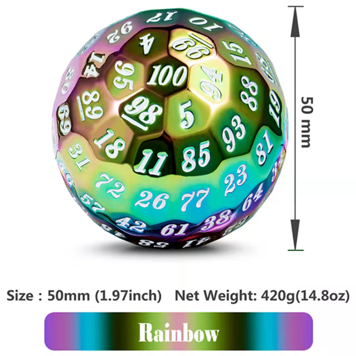 metal D100 Dice - Iridescence