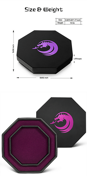 Ocatagon Dice Tray - Purple