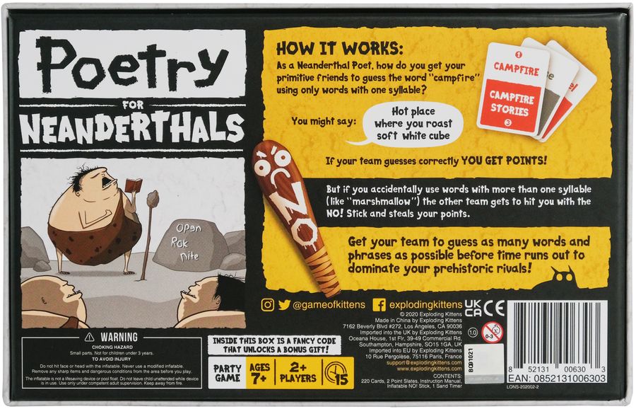 Poetry for Neanderthals