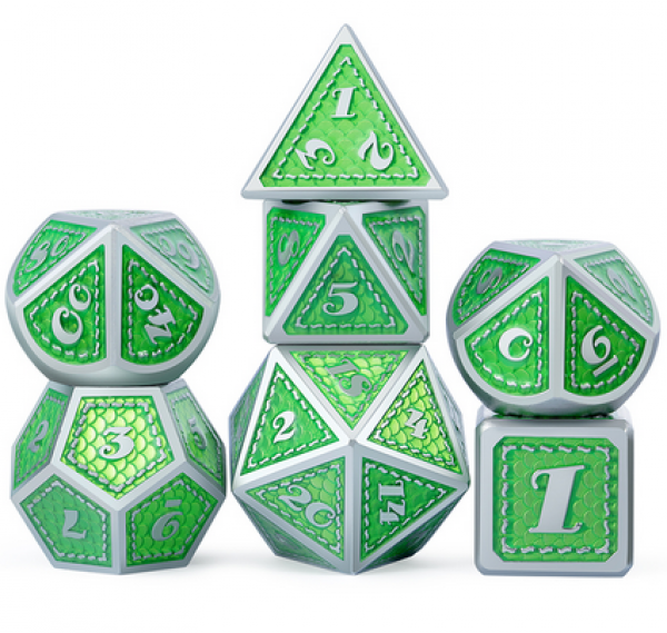 Dice Habit: Metal & Enamel Dice Set - Serpent (7pcs)