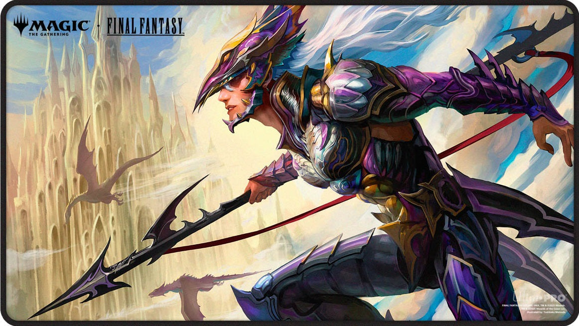 Ultra Pro: Black Stitched Playmat "Kain, Traitorous Dragoon" MTG Final Fantasy Universes Beyond