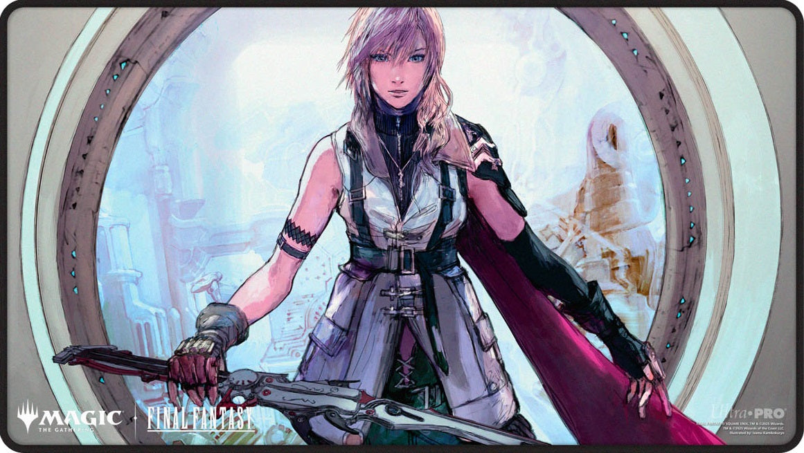 Ultra Pro: Black Stitched Playmat "Lightning, Army of One" MTG Final Fantasy Universes Beyond