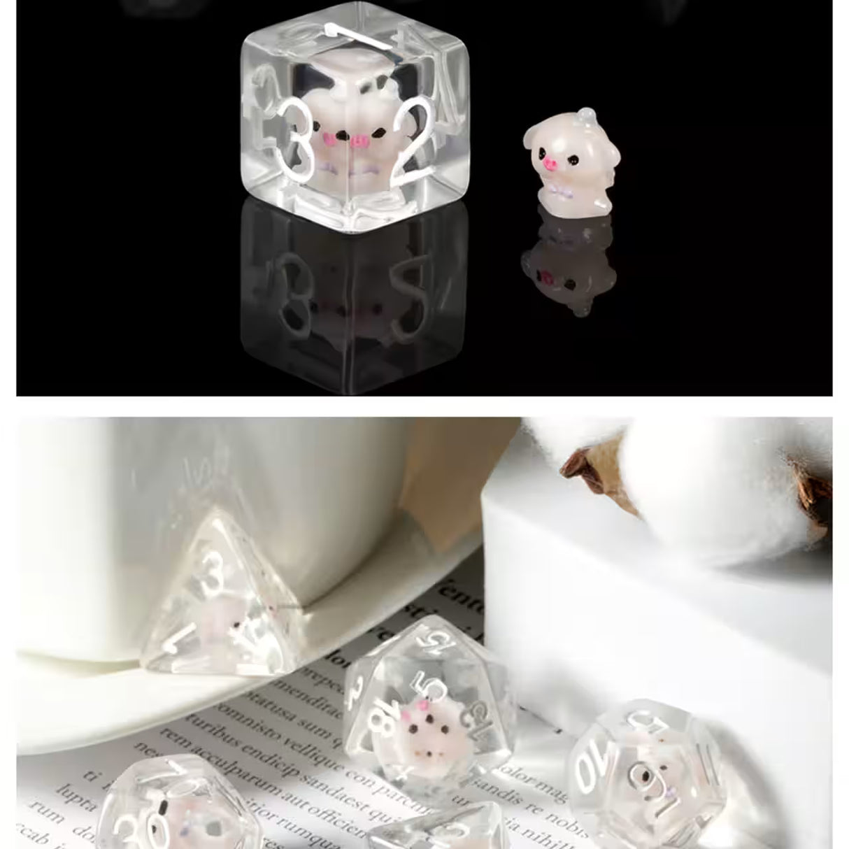 Resin Dice (7) - Pig