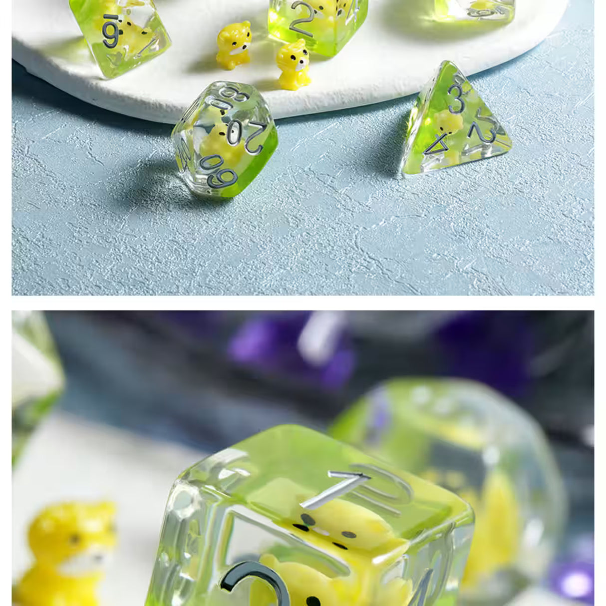 Resin Dice (7) - Tiger