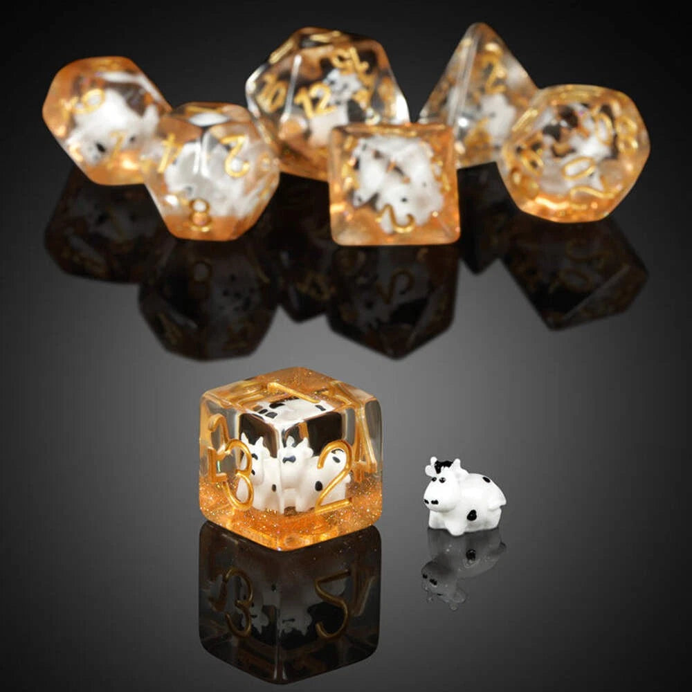 Resin Dice (7) - Cow