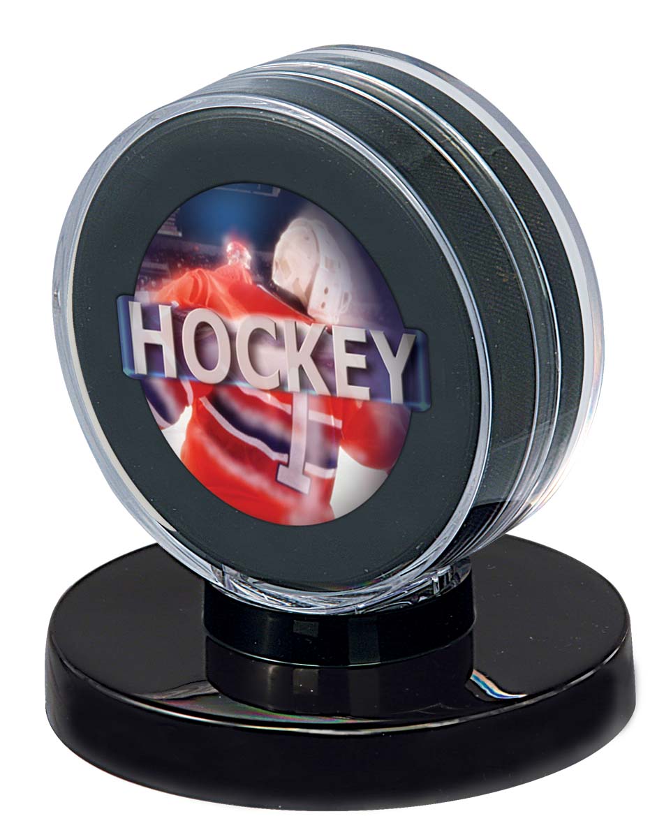 Ultra PRO: Display - Hockey Base Puck (Gold)
