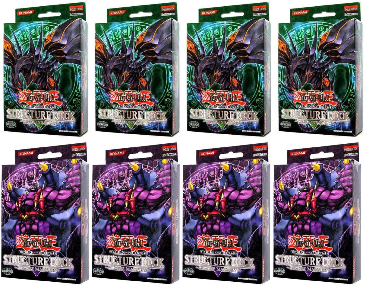 Dragon's Roar & Zombie Madness - Structure Deck Display (1st Edition)
