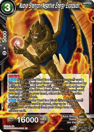 Nuova Shenron, Negative Energy Explosion [BT15-135]
