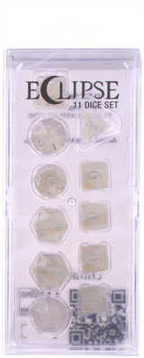 Ultra PRO: 11-Dice Set - Eclipse (Arctic White)