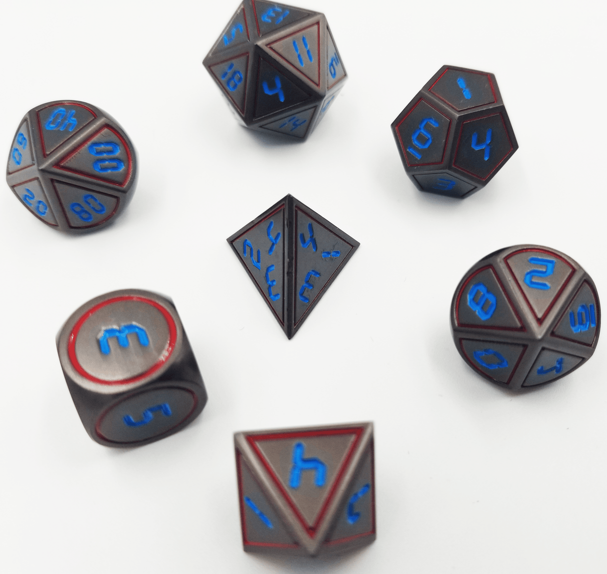 Digital Nickel Black with Red and Blue RPG Set