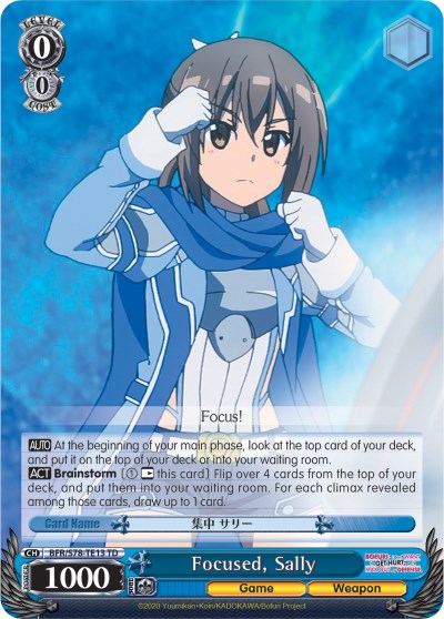 Focused, Sally (BFR/S78-TE13 TD) [BOFURI: I Don't Want to Get Hurt, so I'll Max Out My Defense]