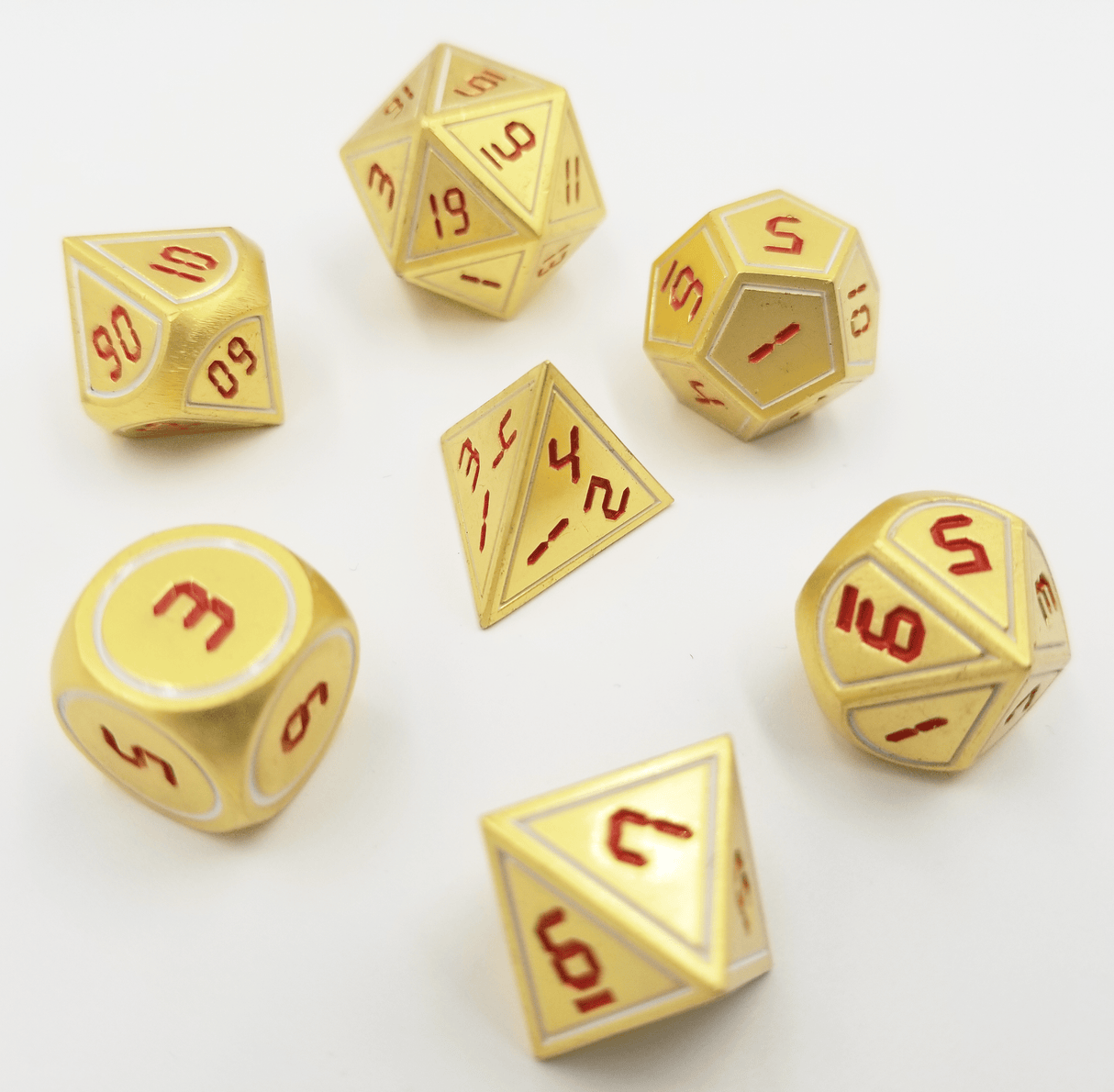 Digital Gold White with Red RPG Set
