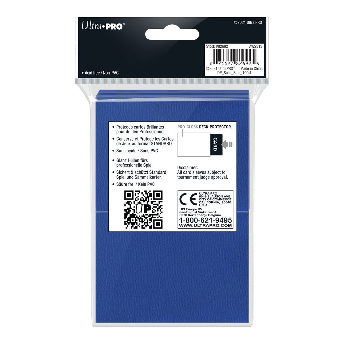 Ultra PRO: Standard 100ct Sleeves - PRO-Gloss (Blue)