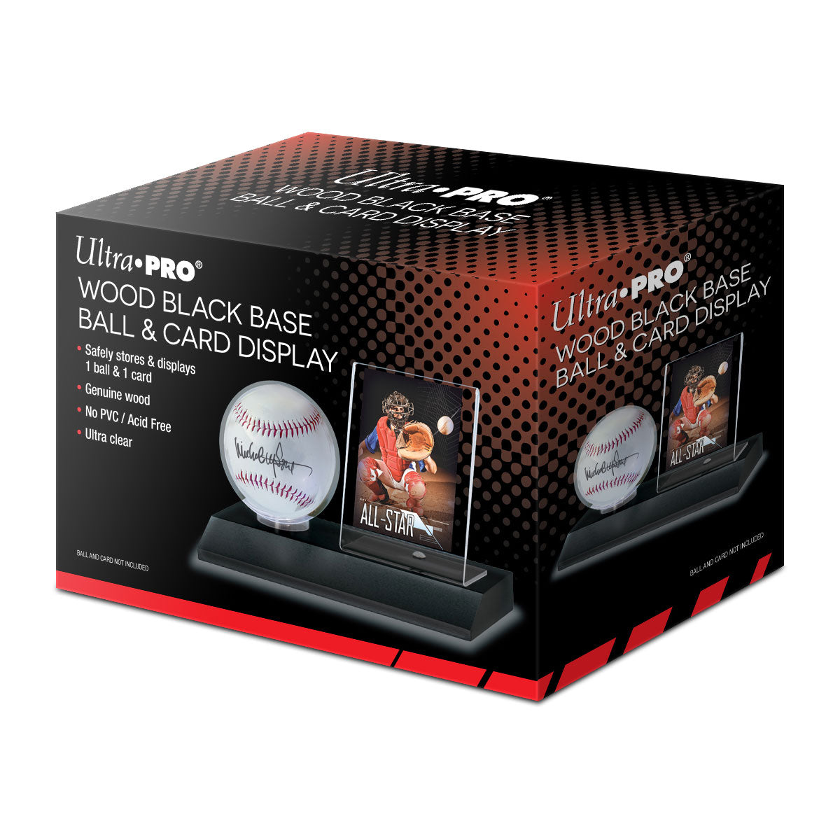 Ultra PRO: Display - Baseball & Card Wood Base (Black)