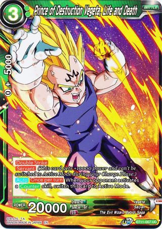 Prince of Destruction Vegeta, Life and Death [BT11-067]