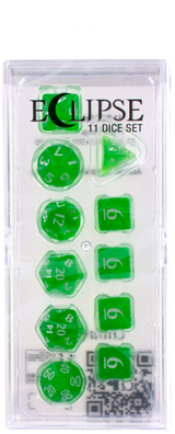 Ultra PRO: 11-Dice Set - Eclipse (Lime Green)