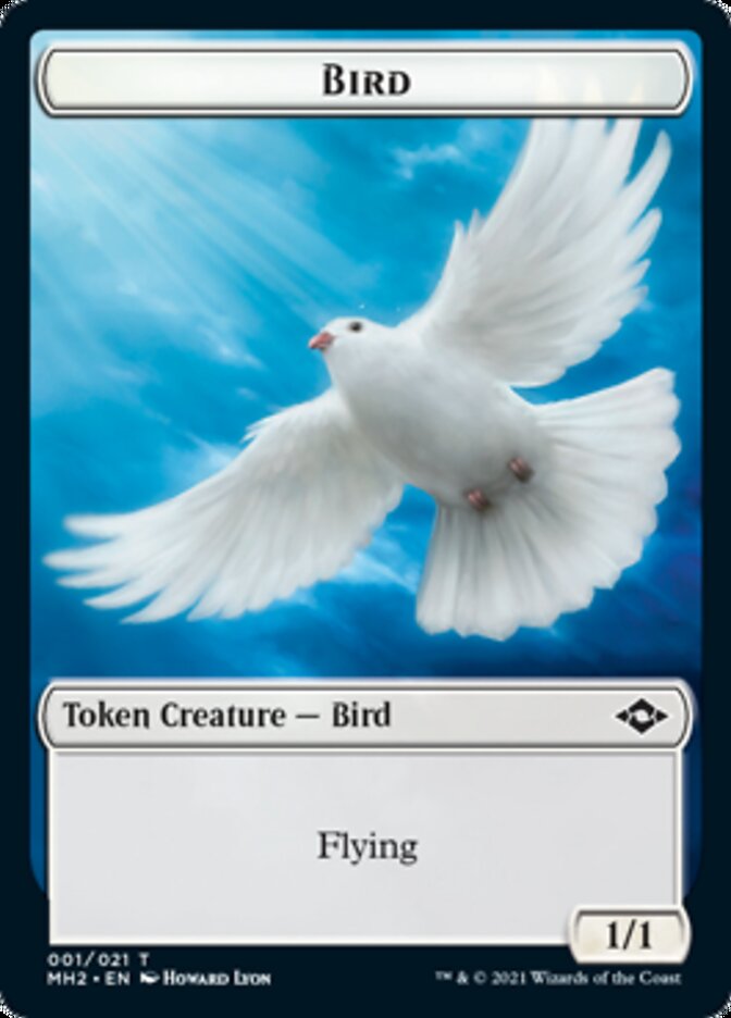 Bird // Clue (15) Double-Sided Token [Modern Horizons 2 Tokens]