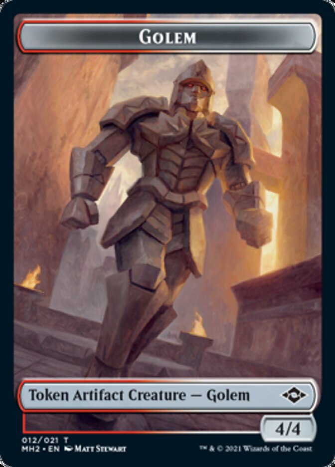Golem // Treasure (21) Double-Sided Token [Modern Horizons 2 Tokens]